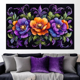 Floral Symphony Dreamscape - NicheCanvas