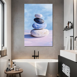 Coastal Stone Balance Zen - NicheCanvas