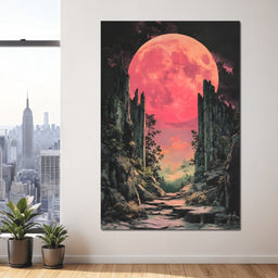 Moonlit Pathway Reverie - NicheCanvas