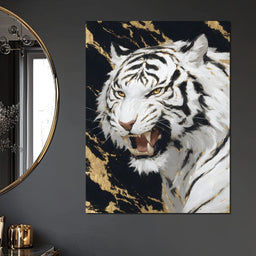 Fierce Aura Golden Roar - NicheCanvas