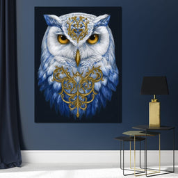 Gilded Owl Night Guardian - NicheCanvas