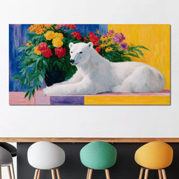 Polar Tranquility with Blooms - NicheCanvas