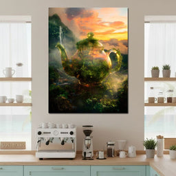 Emerald Teapot Rainforest Dream - NicheCanvas