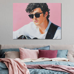 Retro Guitarist Cool Charisma - NicheCanvas