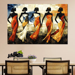 Graceful Dance of Silhouettes - NicheCanvas