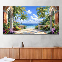 Tropical Gateway to Tranquility - NicheCanvas