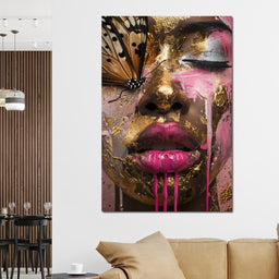 Golden Monarch Radiance - NicheCanvas