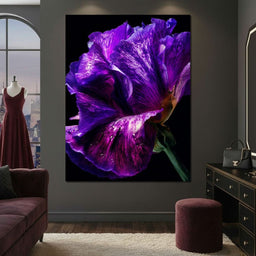 Violet Petal Radiance Macro - NicheCanvas