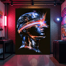 Synthwave Abstract Master Mind - NicheCanvas