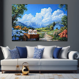 Pomeranian Wagon - NicheCanvas