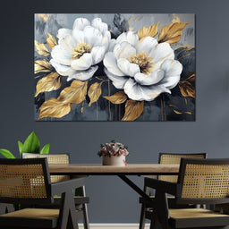 Golden Petals Harmony - Wildrose Creations - NicheCanvas