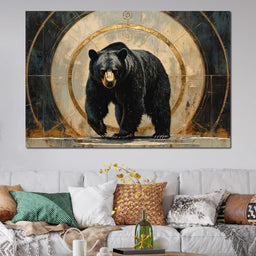 Majestic Bear Golden Portal - NicheCanvas
