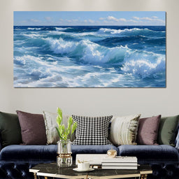 Cerulean Ocean Waves Seascape Dream - NicheCanvas