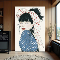 Polka Dot Afternoon Glance - NicheCanvas