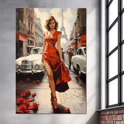 Glamour in the Streets of Paris - NicheCanvas