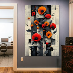 Spectral Monochrome Blooms - NicheCanvas