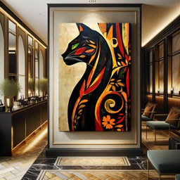 Feline Symphony Shadows - NicheCanvas