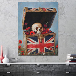 Union Legacy Skull Poppies - NicheCanvas