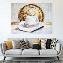 Maple Leaf Cowbow Hat Elegance - NicheCanvas