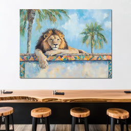 Majestic Lion Palm Retreat - NicheCanvas