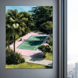 Palm Garden Tennis Court Retreat - NicheCanvas