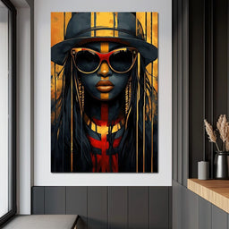 Golden Abstract Radiance - NicheCanvas