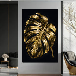 Gilded Foliage Night Study - NicheCanvas