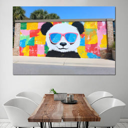 Street Art -  Panda Shades - NicheCanvas