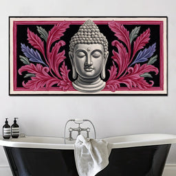 Peaceful Buddha Floral Tranquil Zen - NicheCanvas