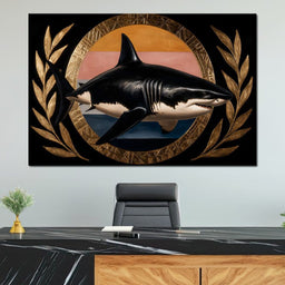 Gilded Shark Triumph Halo - NicheCanvas