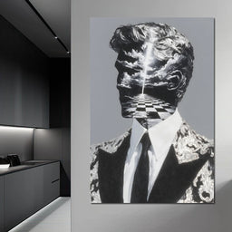 Surreal Checkered Skyward Journey - NicheCanvas