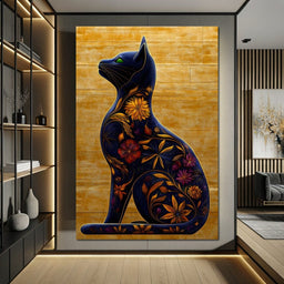 Floral Feline Harmony - NicheCanvas