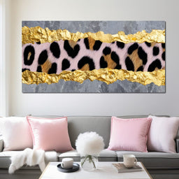 Golden Leopard Marble Rift - NicheCanvas