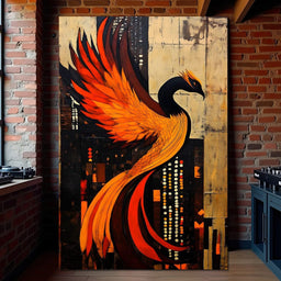 Phoenix Rise Through Flames - NicheCanvas