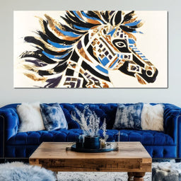 Majestic Equine Mosaic Dance - Alicia Smith - NicheCanvas