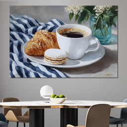 Morning Coffee Pastry Stilllife - NicheCanvas