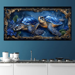 Oceanic Serenity Turtles - NicheCanvas