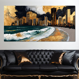 Gilded Towers Beyond The Tides - NicheCanvas