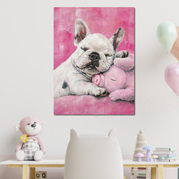 Slumbering Frenchie Dreams - NicheCanvas