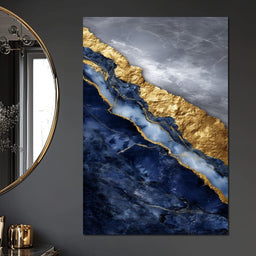 Gilded Midnight Marble Rift - NicheCanvas