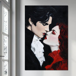 Nocturnal Lovers Vampire Kiss - NicheCanvas