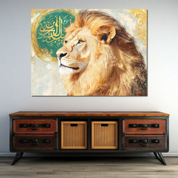 Golden Majestic Lion - NicheCanvas