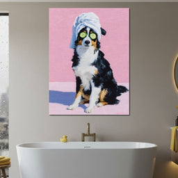 Spa Day Aussie Shepherd Pup - NicheCanvas