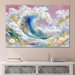 Golden Waves of Dreams - NicheCanvas