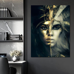 Golden Pharaoh Dual Face Elegy - NicheCanvas