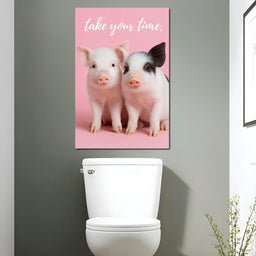 Take Your Time Piglet Pals - NicheCanvas
