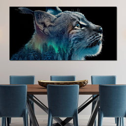 Aurora Lynx Spirit Portrait - NicheCanvas
