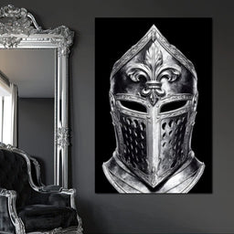 Silver Knight Fleur Helm Majesty - NicheCanvas