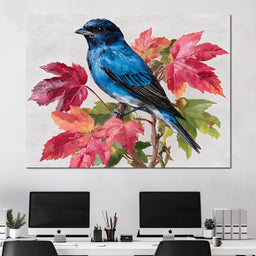 Bluebird Autumn Elegance - NicheCanvas
