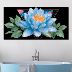 Cosmic Lotus Stardust Flourish - NicheCanvas